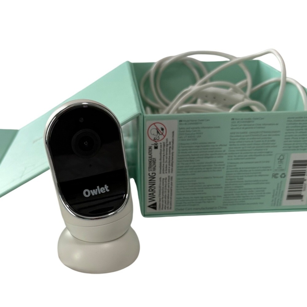 Owlet Cam Smart Baby Monitor 1080p HD Video Camera w/ Wall Mount Safety Kit Box